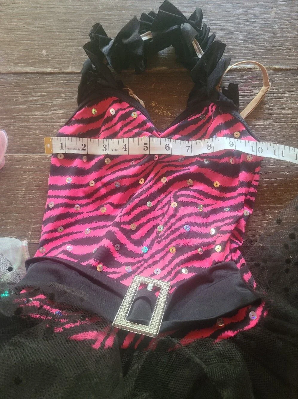 3pc Dance Costume & Dress Up Lot: Pink Tutu, Purple Lyrical & Zebra Set